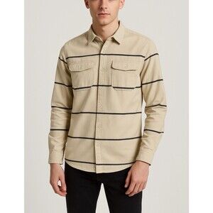 Topman Men's Large Cotton Long Sleeve Casual Button Down Shirt Trendy Fall